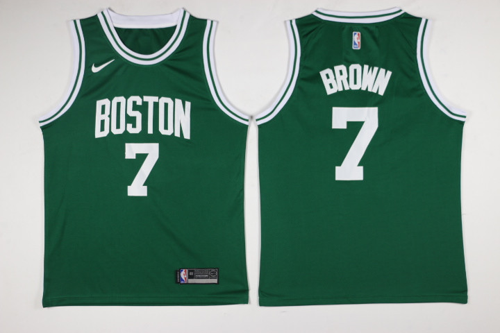Men Boston Celtics #7 Brown Green Game Nike NBA Jerseys->->NBA Jersey